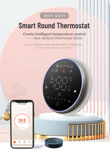 Thermostat intelligent Becasmart BHT-6001 moderne à écran tactile LED Modbus pour le <span class=keywords><strong>chauffage</strong></span> des pièces d'hôtel, chaudière, connectivité Wi-Fi - Product Image 4