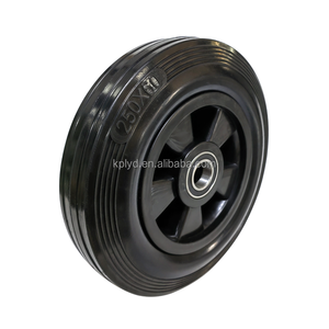 Fabrikdirekt <span class=keywords><strong>10</strong></span> Zoll solide Gummiräder Schwerlast industrielle seitlich befestigte Rollen - Product Image 2