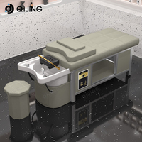 Station de Lavage de Cheveux Spécialisée pour Soin Japonais Personnalisée en Usine avec Vapeur, Thérapie de Tête SPA, et Lit de Shampoing de Massage Thaï pour Salon