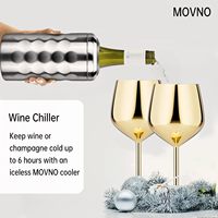 Nouveau design de refroidisseur de bouteilles de bière et de vin à double paroi en acier inoxydable personnalisé seau à glace à champagne refroidisseur seau refroidisseur