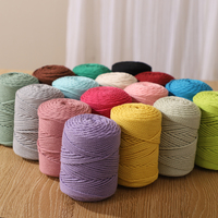 Fil de coton et lin tressé creux 2 mm, cordon rond pour macramé, idéal pour le tricot DIY, matériel de sac, accessoires d'été tissés à la main