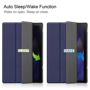 เคสแบบพับสามตอนสีดำขั้นสูง วัสดุ PU และ TPU พร้อมแม่เหล็กในตัว สำหรับ <span class=keywords><strong>Samsung</strong></span> <span class=keywords><strong>Galaxy</strong></span> <span class=keywords><strong>Tab</strong></span> <span class=keywords><strong>A8</strong></span> SM-X200 X205 ขนาด 10.5 นิ้ว - Product Image 4