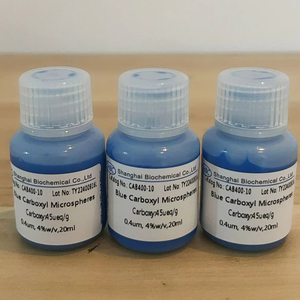 Microsphères modifiées au carboxyle bleues de haute qualité, dispersion stable, faible liaison non spécifique pour les tests immunoanalytiques et biochimiques - Product Image 1