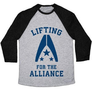 Camiseta de béisbol unisex Tri-Blend de Lifting for the Alliance - Product Image 1