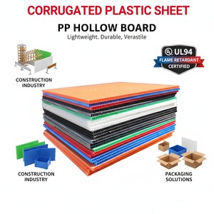 Plaques en plastique ondulé PP ignifuges |   Panneau de protection pour sol et mur de 2 mm à 8 mm |   Plaques creuses ignifuges 4x8 pieds - Product Image 4