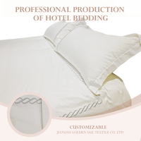 Ensemble de draps de lit d'hôtel commercial 100 % coton satiné rayé facile d'entretien 4 pièces