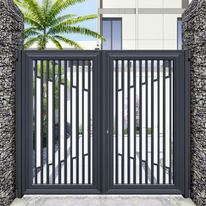 自動無軌道片持ち式スイングアルミゲートシステム、耐久性のある5年保証、別荘、中庭、学校、商業用フェンス向け - Product Image 2