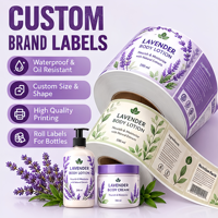 Autocollant personnalisé pour logo, étiquette holographique durable et écologique pour huiles essentielles, parfums originaux, shampoings, rouges à lèvres, soins de la peau