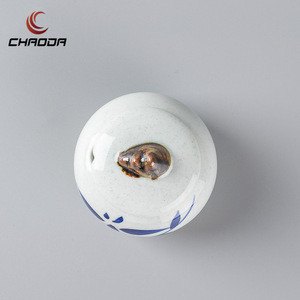 Vajilla de pintura a mano de 3 pulgadas, bote pequeño de cerámica, paprika, chili, Bol redondo, tarro de condimentos con tapa para <span class=keywords><strong>restaurante</strong></span> - Product Image 3