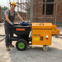 Machine à pulvériser le mortier de ciment multifonctionnelle 220V, spécialisée pour l'application de peinture sur pierre véritable et de mastic mural sur les chantiers de construction