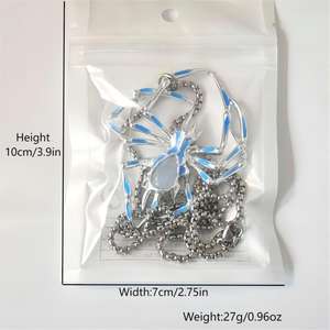 Nuevos collares con colgante de araña luminosa de Halloween, <span class=keywords><strong>cuchillos</strong></span> creativos de Hip Hop <span class=keywords><strong>Spyderco</strong></span>, collar de acero inoxidable - Product Image 5