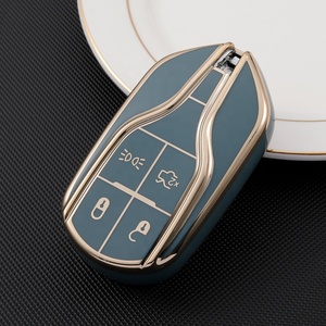 Gold Edge TPU Car Key Case Cover Protector Fob para Maserati 2013-up Quattroporte <span class=keywords><strong>Ghibli</strong></span> 2017-up Levante Class Car Key Holder - Product Image 3
