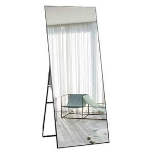 High-quality, modern, full-length, freestanding rectangular glass <b>mirror</b> <b>frame</b>; tempered glass wall-mounted bedroom <b>mirror</b> - Product Image 1