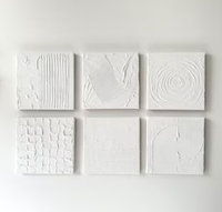 Personnalisé grand blanc Beige 3D texturé minimaliste à la main Wabi-Sabi peinture à l'huile abstraite pour la maison hôtel bureau mur Art décor