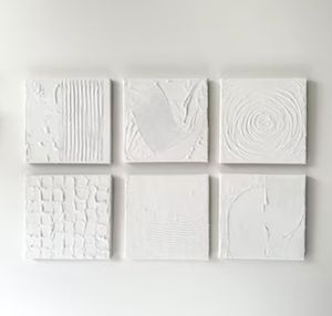 Su misura grande bianco Beige 3D testurizzato minimalista fatto a mano Wabi-Sabi astratto pittura a olio per la casa Hotel ufficio parete arte decorazione - Product Image 4