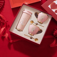 Coffret Cadeau de Noël en Gros pour Entreprises : Tasses en Céramique et Gobelets en Acier Inoxydable de Luxe pour Demoiselles d'Honneur, Personnalisables avec Logo
