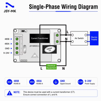Module de compteur d'énergie monophasé AC JSY1009 50A avec CT intégré, transducteur de puissance RS485 Modbus RTU pour rack PDU intelligent