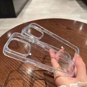 Custodia all'ingrosso alta trasparente morbida Tpu acrilico in bianco 16 Pro Max custodia per telefono trasparente Anti Shock <span class=keywords><strong>Cover</strong></span> per <span class=keywords><strong>iphone</strong></span> <span class=keywords><strong>13</strong></span> 14 15 17 - Product Image 2