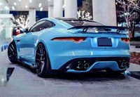 Aileron de coffre arrière double niveau en fibre de carbone style IMP Swan Neck pour Jaguar F-type 2022+