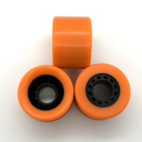 Roues de patins à roulettes en PU 61*42mm, concaves plates, dureté 98A, 80% 88% 90% haute résilience, noyau PP PC, couleur personnalisée, pour patins à roulettes quad