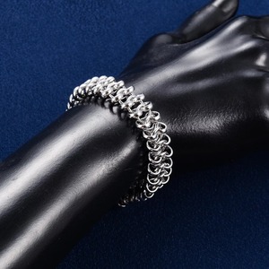 Bracelet chaîne maillons épais en acier inoxydable style punk pour femmes et hommes, chaîne de cheville, bracelet de poignet, bijoux en métal, cadeau - Product Image 5