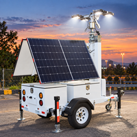 Solar-Lichtturm TPE-600LAH mit Inverter-Option MPPT-Ladefunktion Anhänger für Straßenreparaturen, Versorgung und Nachtarbeiten Beleuchtung
