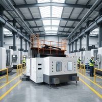Mesin Perkakas CNC Gantry Otomatis Akurasi Tinggi dengan Kontrol FANUC untuk Pemesinan dan Pengeboran, Spindle Taper BT50