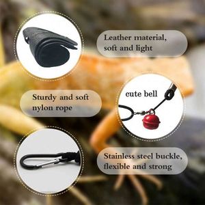 Échantillon Gratuit : Harnais et Laisse Réglables pour Dragon Barbu (S, M, L) en Cuir Souple – Laisse pour Reptiles, Lézards, Amphibiens et Autres Petits Animaux - Product Image 3