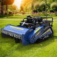 Robot tondeuse à fléaux diesel industriel sur chenilles, haute efficacité, sans fil, 4 temps, 190 cm³, 1500 W, télécommandé, pour l'approvisionnement mondial