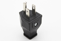 Adaptador de enchufe macho de alimentación eléctrica Nema 5-15P de 3 pines estadounidense de EE. UU., Conector de cable de extensión recargable