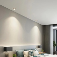 Personnalisé 180 °   Spot LED encastré orientable anti-éblouissement CRI90+ avec boîtier en aluminium et angle de faisceau réglable pour intérieur