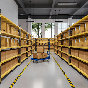 Étagères de stockage industrielles robustes en métal, étagères de garage réglables, étagères de stockage sans boulons pour entrepôt, capacité 200 kg - Product Image 2