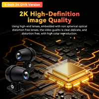 ADINKAM 6.25" Layar Sentuh HD In-Cell Dash Cam untuk Sensor Tekanan Ban Sepeda Motor Kamera Ganda Apple CarPlay Android Auto GPS