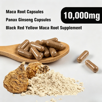 Capsules de racine de Maca de haute qualité OEM 10000 mg, capsules de Panax Ginseng, supplément de racine de Maca noire, rouge et jaune