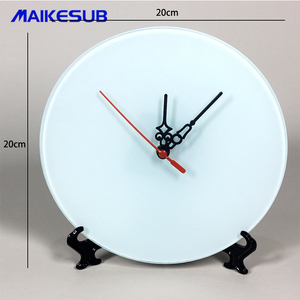 Rotondo forma di sublimazione spazi vuoti di vetro photo <span class=keywords><strong>frame</strong></span> accettare stampa logo personalizzato come per orologio - Product Image 3