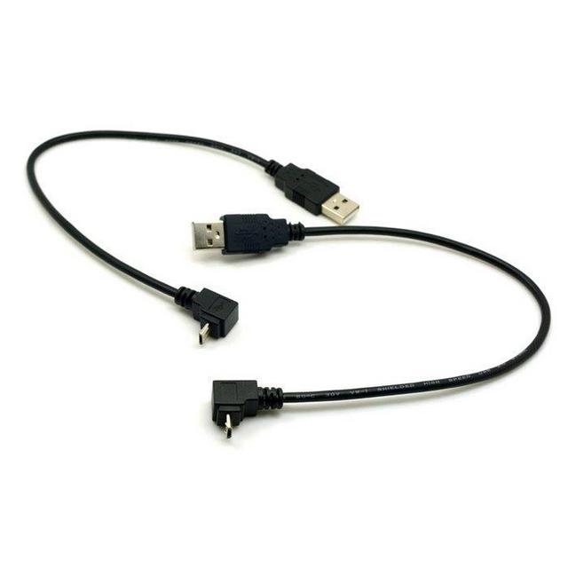 Lengtion USB Micro Cable USB 2.0 Male Micro USB 5Pin Male 90 Degree Down/up/left/right Angled Charge Data Transfer Extension