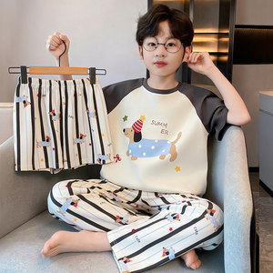 Pyjamas en coton pur pour garçons, 1 à 12 <span class=keywords><strong>ans</strong></span>, nouveaux modèles de pyjamas et de vêtements de détente pour bébés, sur mesure à partir d'échantillons. - Product Image 5