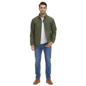 New Design <b>Canvas</b> Softshell Windbreaker <b>Jackets</b> Stand Collar Hood Rain <b>Men</b> Waterproof Thick Hunting <b>Jacket</b> - Product Image 1