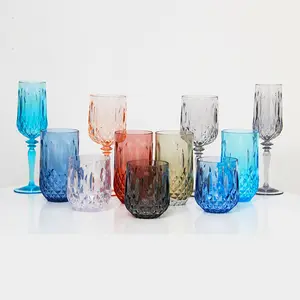 Plastic Wine Glasses Elegant Hard Plastic Disposable Wine Glass for Parties and Wedding to Serve Champagne Wine