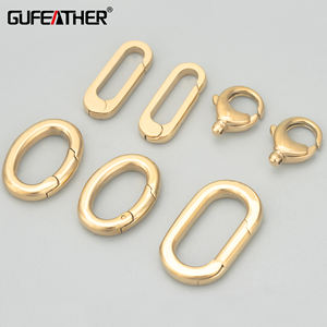 Ювелирные аксессуары MF20, нержавеющая сталь 316L, без никеля, подвески, фурнитура для ожерелий, застежка, крючки, 2 шт./партия - Product Image 1