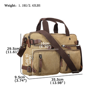 Sac fourre-tout rétro et vintage 2023 tendance pour <span class=keywords><strong>homme</strong></span>, sacoche d'ordinateur portable, porte-documents en cuir avec poignée, sac en <span class=keywords><strong>toile</strong></span> - Product Image 6