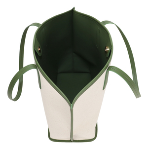 กระเป๋าสะพายผ้าใบสไตล์ฝรั่งเศสคลาสสิกความจุขนาดใหญ่พร้อมที่จับพีวีซีวินเทจ - Product Image 6