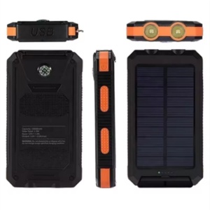 Batterie externe portable rechargeable 10000 mAh double USB étanche à énergie solaire, batterie au lithium polymère - Product Image 6