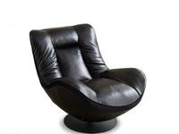 Chaise de canapé simple design haut de gamme moderne moyen ancien en cuir salon balcon décontracté paresseux couché