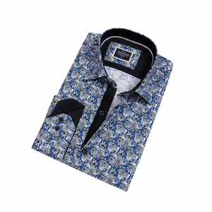 Chemise Homme Imprimé Fleurs Bleues - Product Image 2