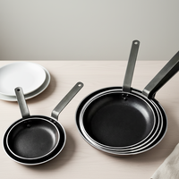 Poêle à frire en alliage d'aluminium, grande capacité, usage domestique, commercial, hôtelier, compatible induction professionnelle, cuisinière à gaz, manche long
