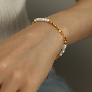 Pearl Necklace Set Gold Copper Beads AA Grade Women's Everyday Wear - Product Image 3