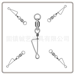 ตัวหมุนตกปลาแบบแข็งพร้อมห่วงรูปเลขแปด ชุบนิกเกิล แบริ่งแบบอิตาลี ตัวล็อคแบบสแนป สำหรับอุปกรณ์ตกปลา ขนาด 012345678 - Product Image 2