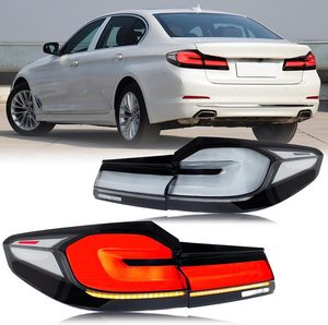 Luci Posteriori a LED per BMW G30 F90 M5 Serie 5 2018 <span class=keywords><strong>2019</strong></span> 2020, Indicatori di Direzione Sequenziali, Fari Posteriori Bianchi Trasparenti, Accessori - Product Image 1