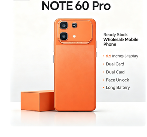 โทรศัพท์มือถือ NOTE 60 Pro หน้าจอ 6.5 นิ้ว รองรับ 2 ซิม ปลดล็อคด้วยใบหน้า แบตเตอรี่ใช้งานได้ยาวนาน สีส้ม - Product Image 6